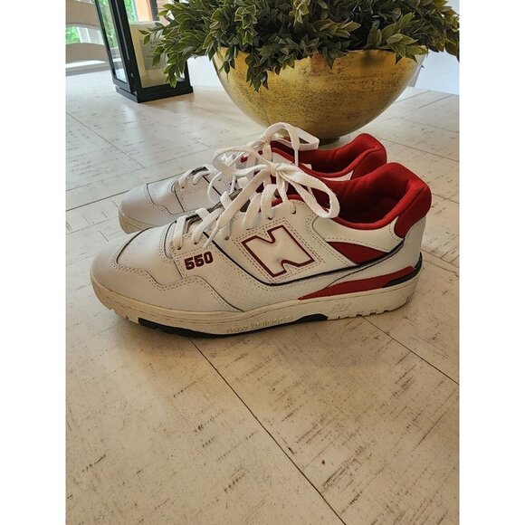 New Balance 550 Team Red Navy Mens Size 9.5 - Picture 2 of 9